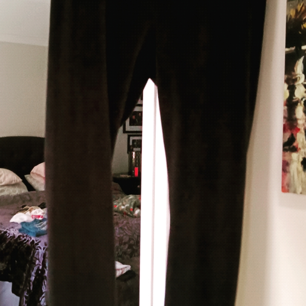 Gray velour leggings size M